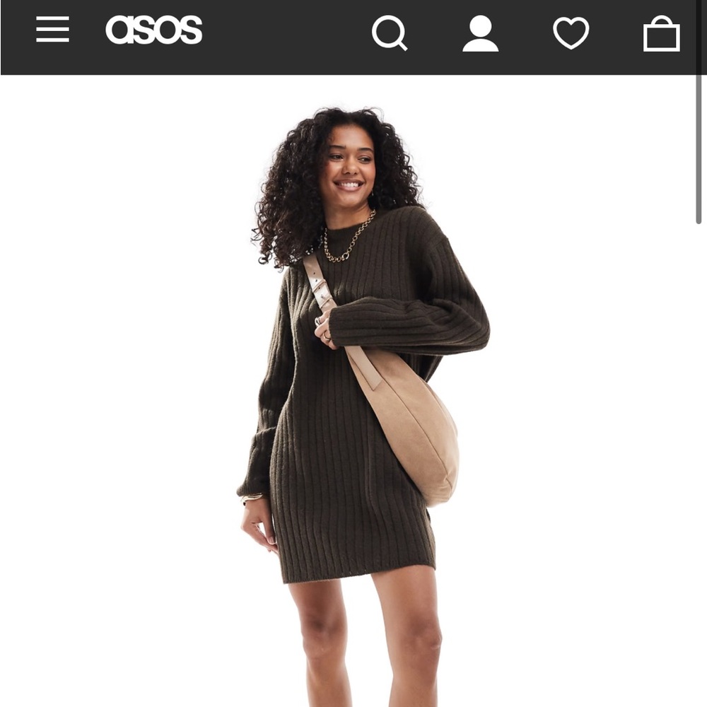 ASOS short sweater dress